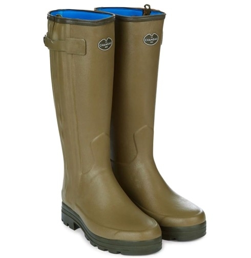 Le Chameau Chasseur Neo Zipped Neoprene Lined Wellington Boots.