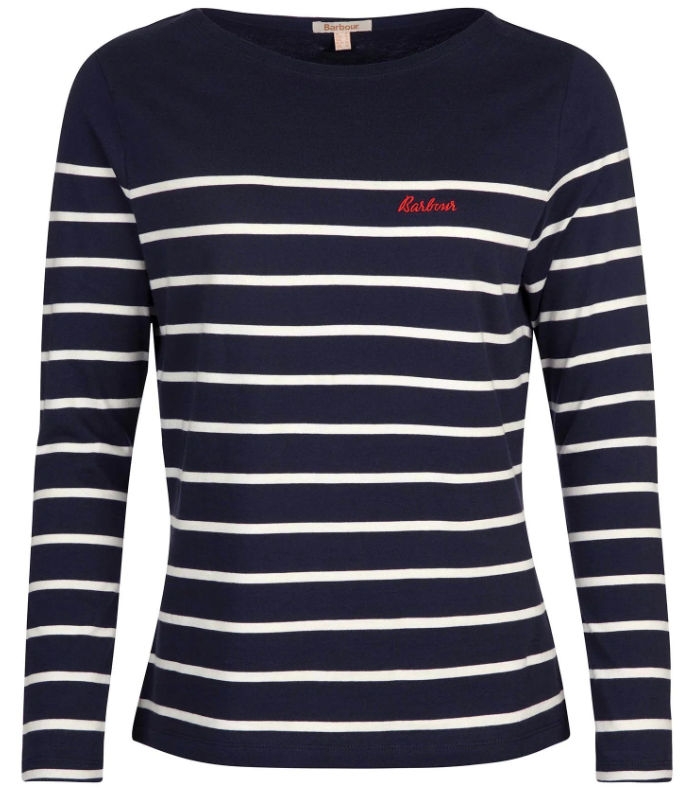 barbour bradley long sleeve top navy