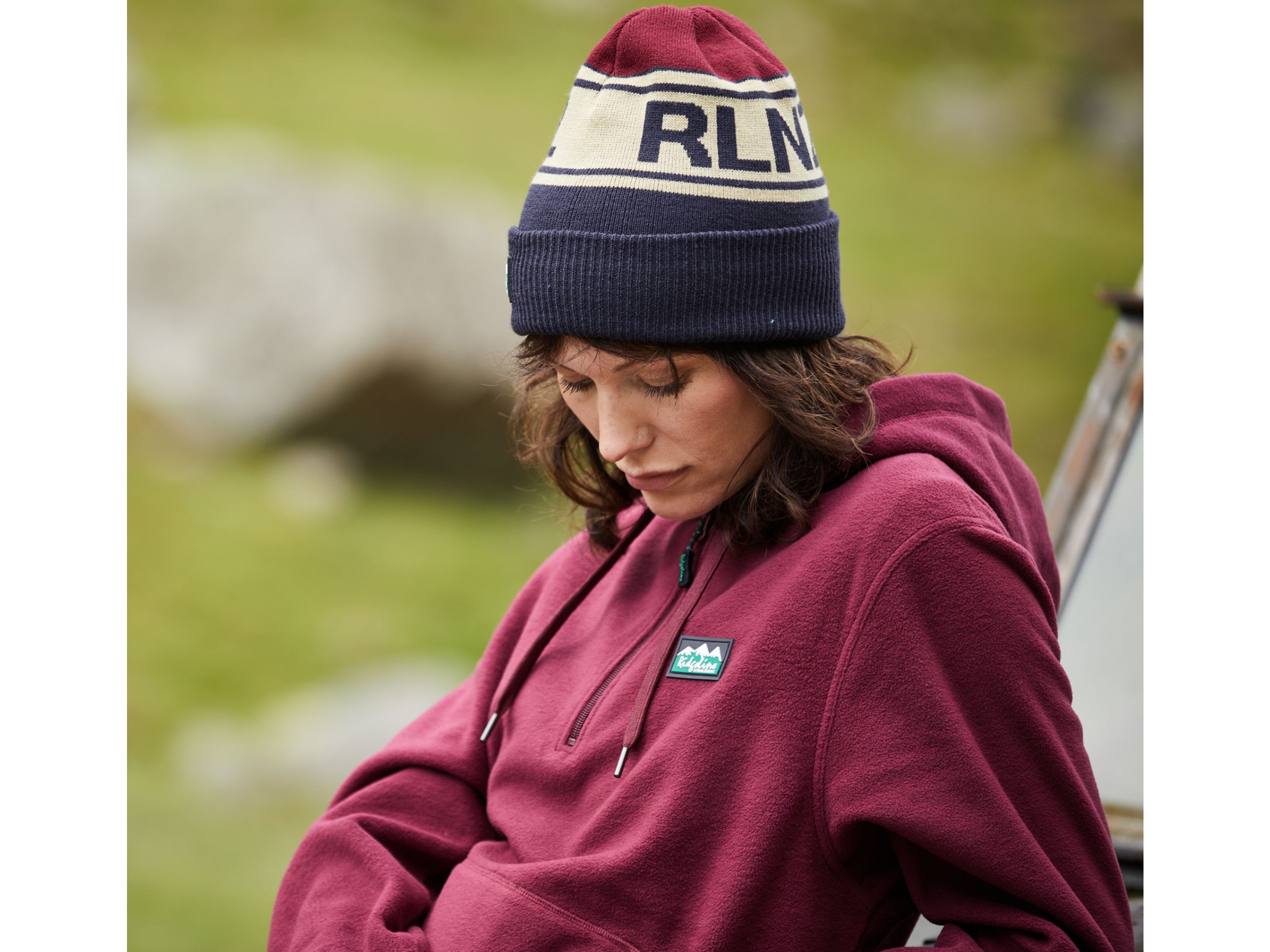 ridgeline navy multi rlnz knitted beanie