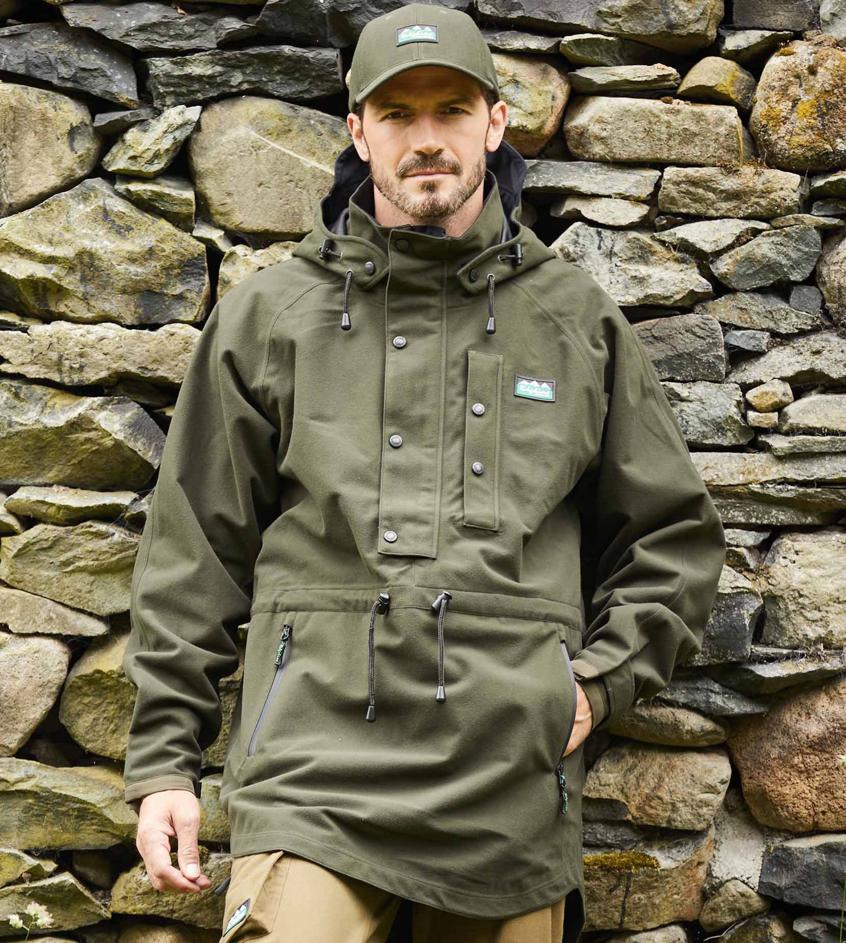 ridgeline deep forest green monsoon smock