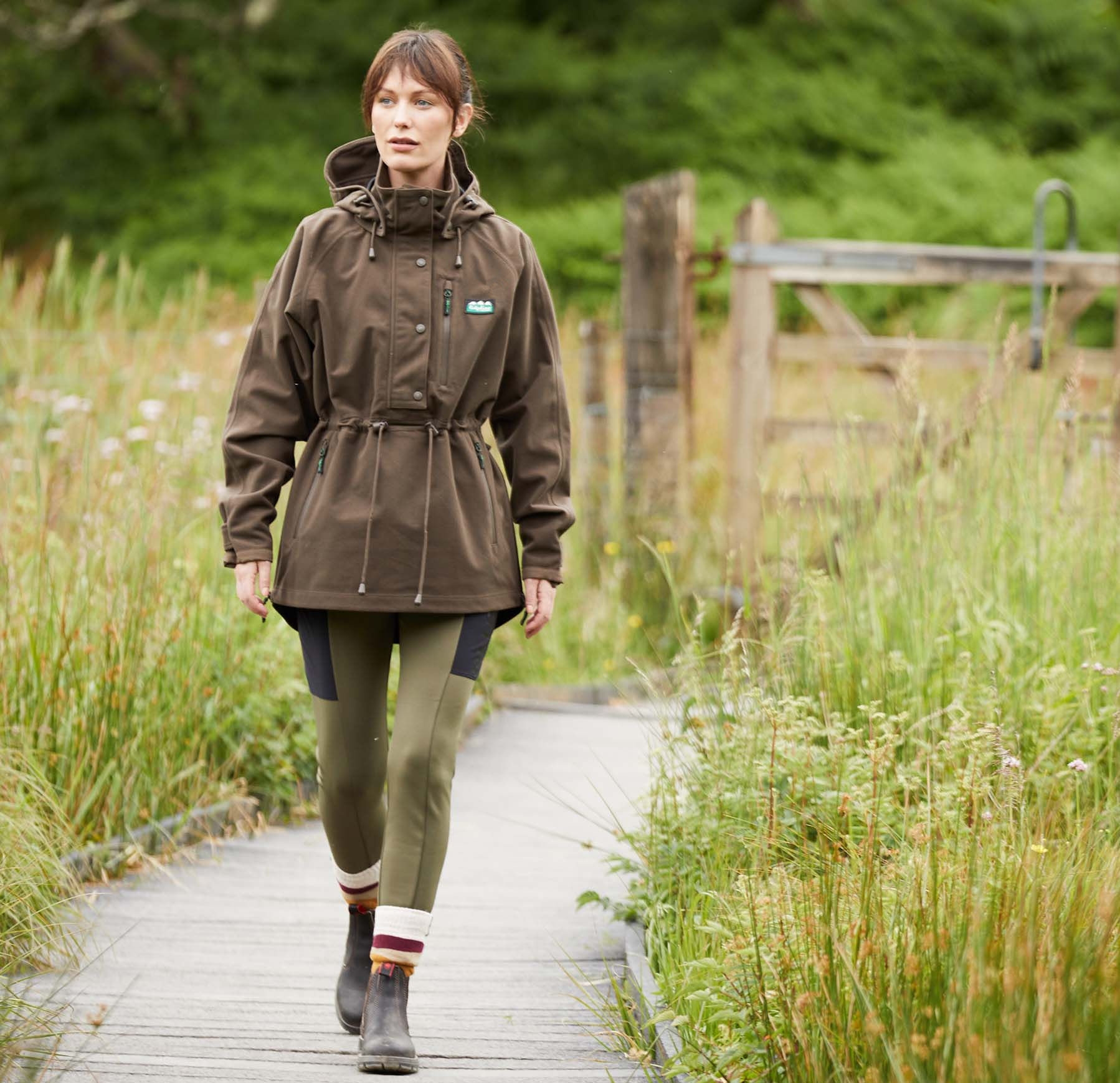 ridgeline monsoon ladies smock brown bark