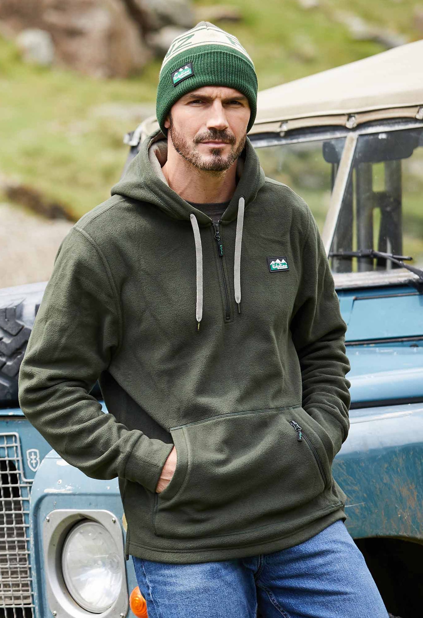 ridgeline ballistic quarter zip hoodie deep forest