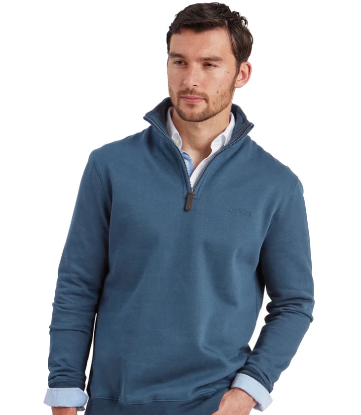 schoffel st merryn petrol blue quarter zip