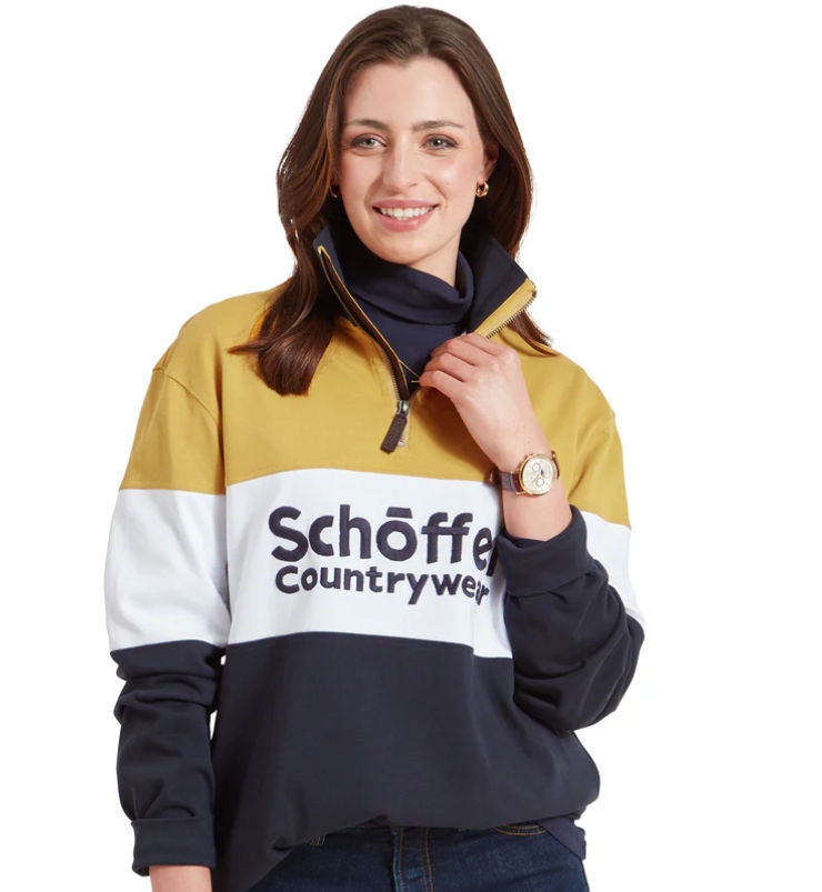 schoffel exeter sweatshirt mustard