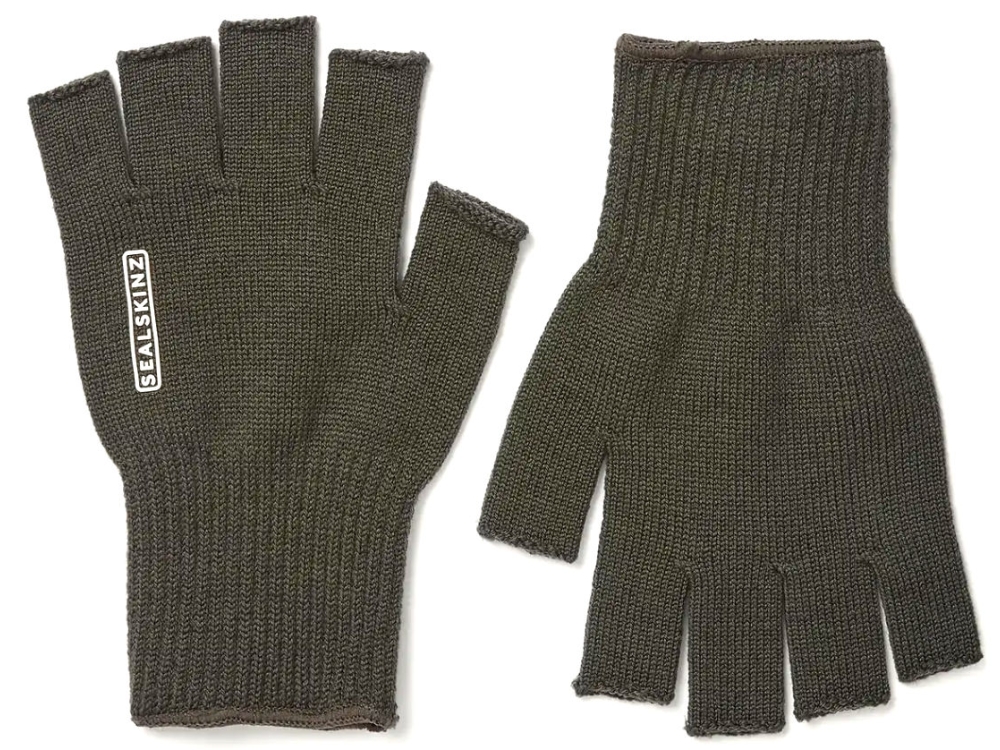 sealskinz thornham solo merino mitts olive