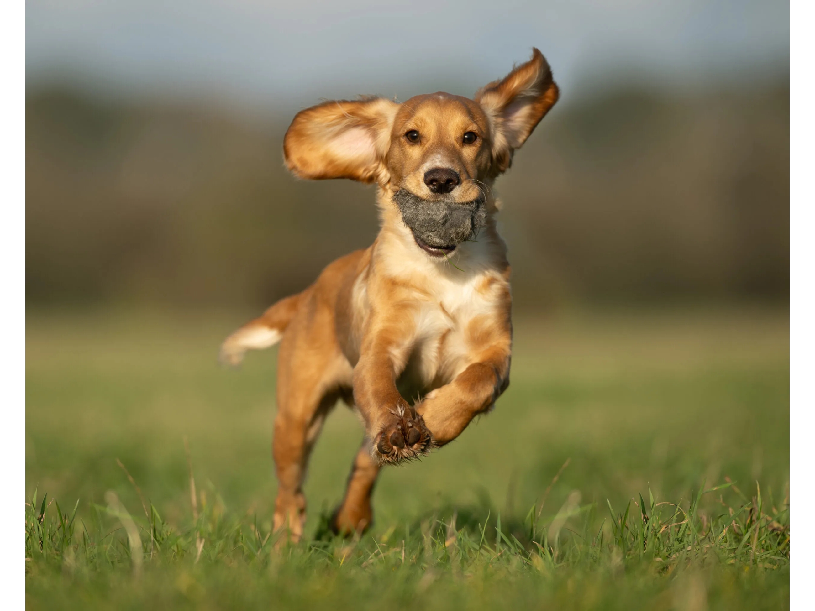 rabbit skin dog training ball