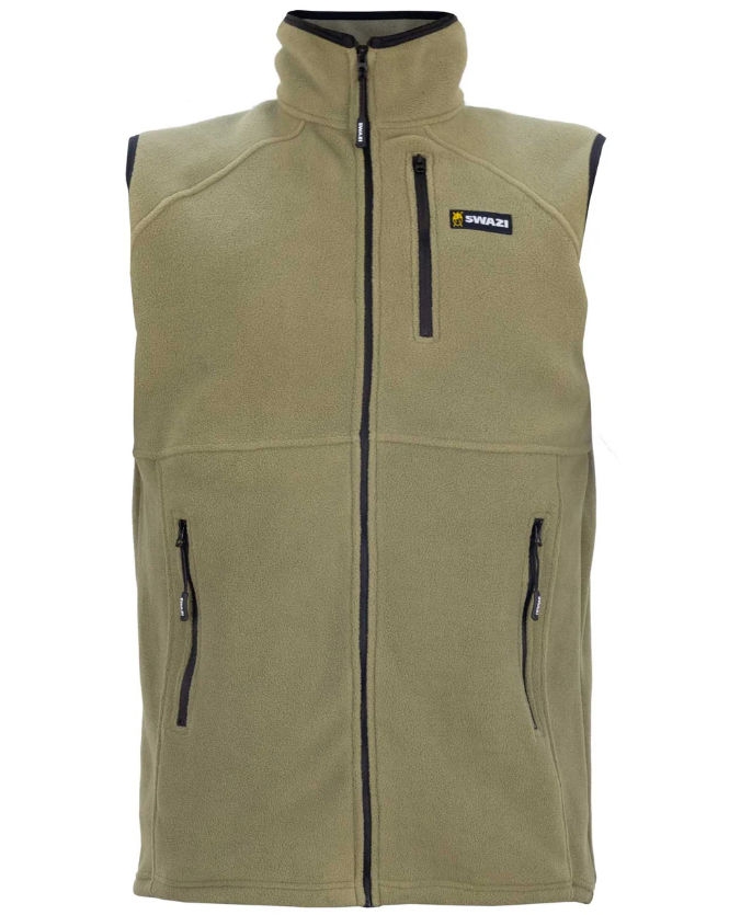 swazi sherpa vest tussock green